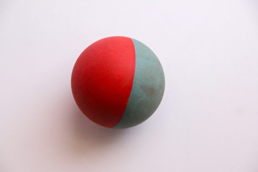two colors on ball