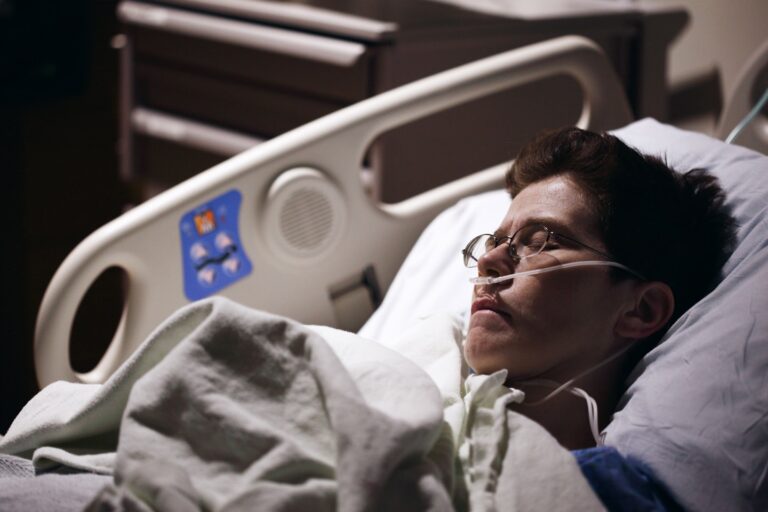 Patient recovering from surgery.